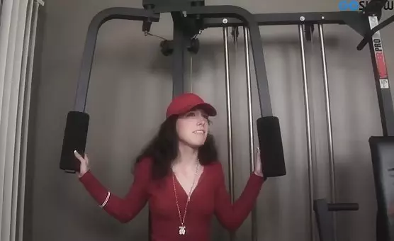 Horny Mustached Man Pleasures Woman at Gym